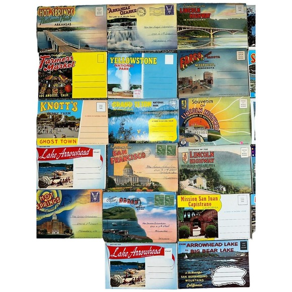 Lot of 22 Vintage Postcards USA States Parks Postcard Ephemera - Picture 5 of 8